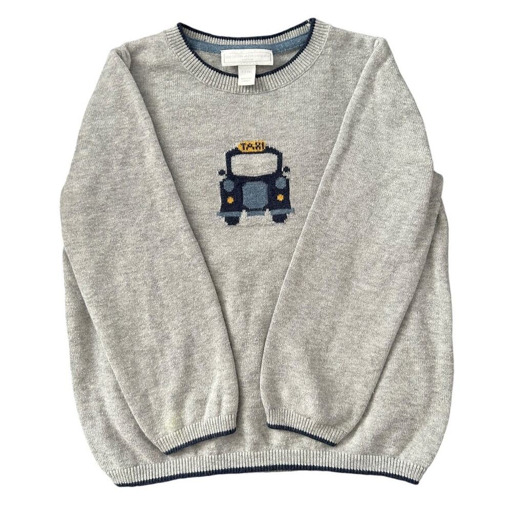 Children's Grey Sweater with Taxi Graphic